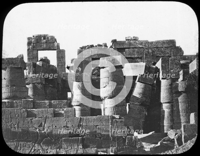 Great Temple, Karnak, Egypt, c1890. Artist: Newton & Co