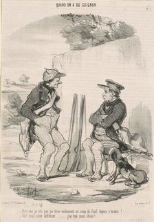 Dire que je n'ai pas pu tirer ..., 19th century. Creator: Honore Daumier.