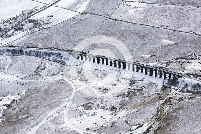 Ribblehead Viaduct or Batty Moss Viaduct on the Settle-Carlisle Railway, North Yorkshire, 2018. Creator: Emma Trevarthen.