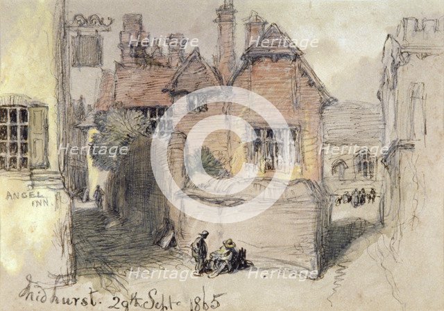 'The Angel Inn, Midhurst', 1865. Artist: Sir John Gilbert