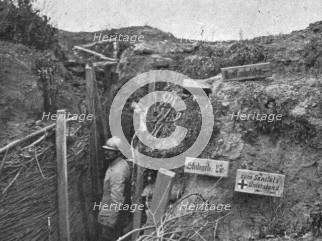 ''La Bataille de la Somme; ancienne tranchee allemands', 1916. Creator: Unknown.