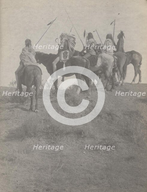 Overlooking the Little Horn, 1908. Creator: Edward Sheriff Curtis.