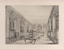 Room in the Louvre Containing Gems and Jewels, ca. 1860. Creator: Jules-Ferdinand Jacquemart.