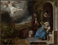 The Angel Taking Leave of Tobit and His Family, 1649. Creator: Jan Victors.