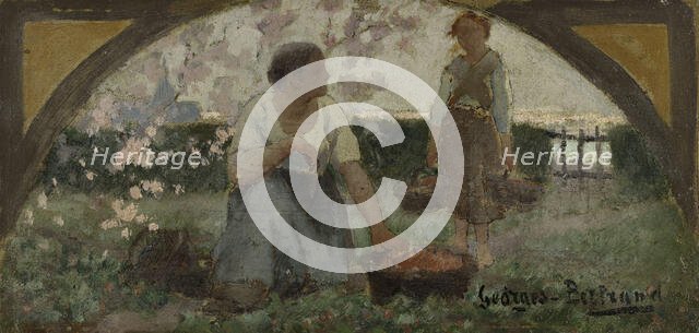 Esquisse pour la salle à manger de l'Hôtel de Ville de Paris : Les fraises, c.1893. Creator: Georges Bertrand.