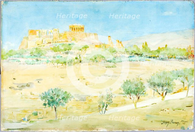 General View of the Acropolis at Sunset, n.d. Creator: Henry Bacon.