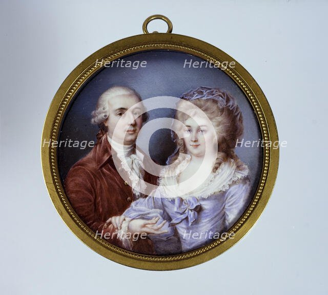 Portrait thought to be of the Marquis and Marquise de Beauharnais. Creator: Jacques Lebrun.