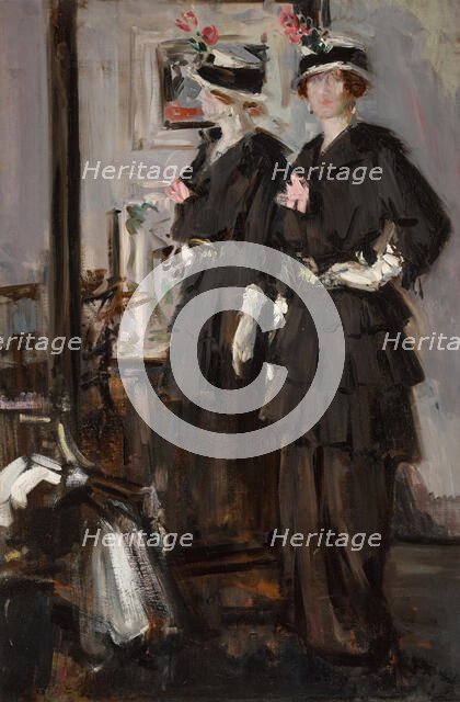 The cheval glass, c1915. Creator: Cadell, Francis Campbell Boileau (1883-1937).