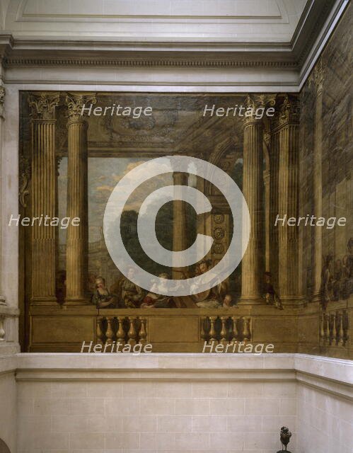 Figures in an architectural setting, 1748. Creator: Paolo Antonio Brunetti.