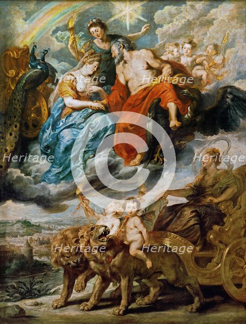 The Meeting of Marie de' Medici and Henry IV at Lyons (The Marie de' Medici Cycle). Artist: Rubens, Pieter Paul (1577-1640)