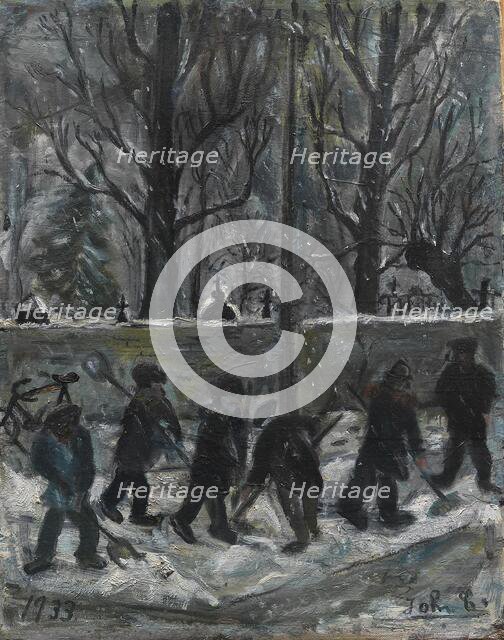 Snow-Clearing, 1933. Creator: John Christensen.