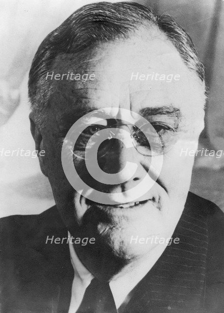 Franklin Delano Roosevelt (1882-1945), thirty-second president of the United States, c1940s. Artist: Unknown