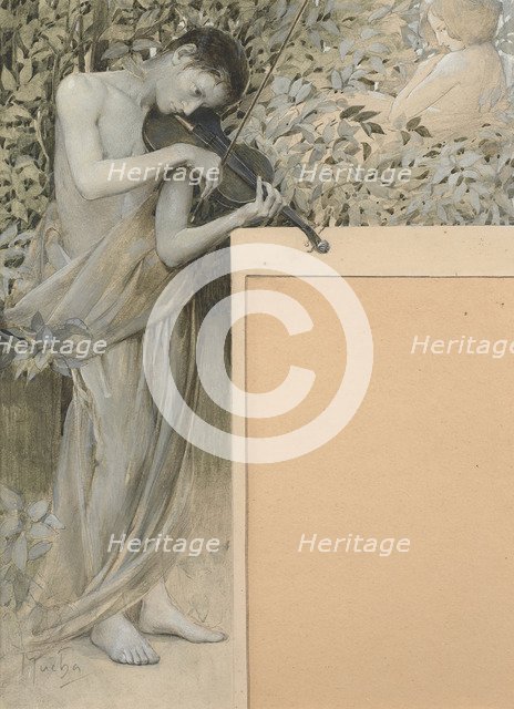 Young violin player.