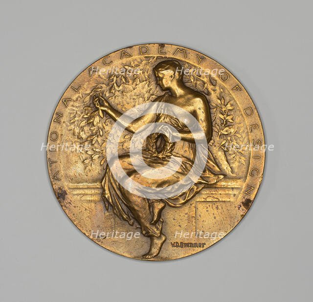 National Academy of Design Medal, 1891/1908. Creator: Victor David Brenner.