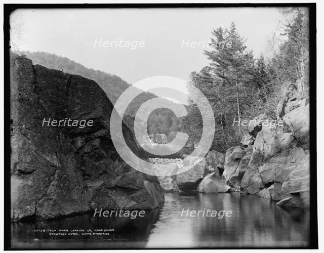 Saco River looking up near Bemis, Crawford Notch, White Mountains, c1900. Creator: Unknown.