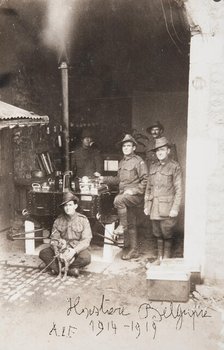 Bernard Laurence 'Barney' Nugent, postcard handwritten Hastiere Belgique A.I.F. 1914-1919. Creator: Murphy.