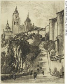 Segovia from the Corner Tower, c. 1903. Creator: Joseph J Pennell.