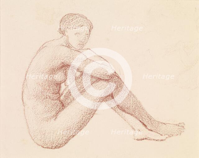 Female nude - study, 1864-1865. Creator: Sir Edward Coley Burne-Jones.