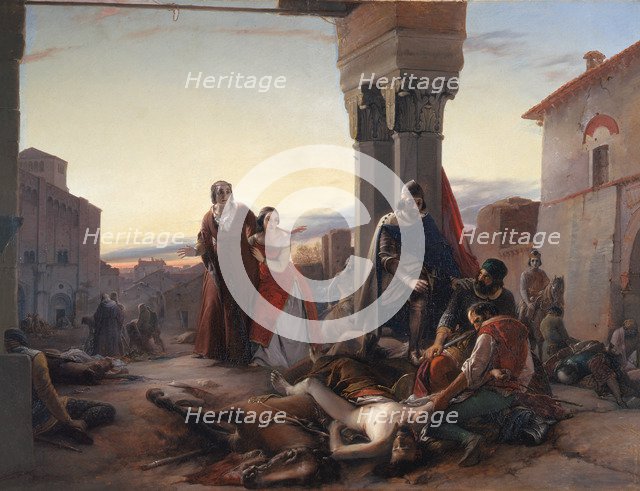 Ricciardino Langosco's mother in search of her dead son, 1840-1844.