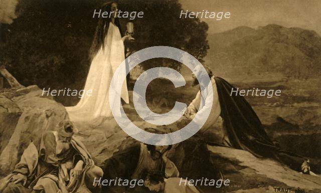 Jesus on the Mount of Olives, 1922.  Creator: Henry Traut.
