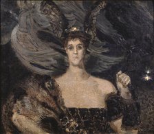 The Valkyrie. Portrait of the artist and patron Countess Maria Tenisheva (1867-1928), 1899. Artist: Vrubel, Mikhail Alexandrovich (1856-1910)