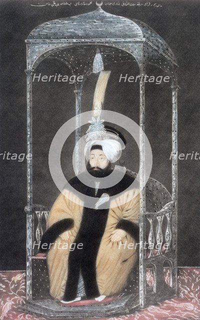 Mahmud II, Ottoman Emperor, 1808. Artist: John Young