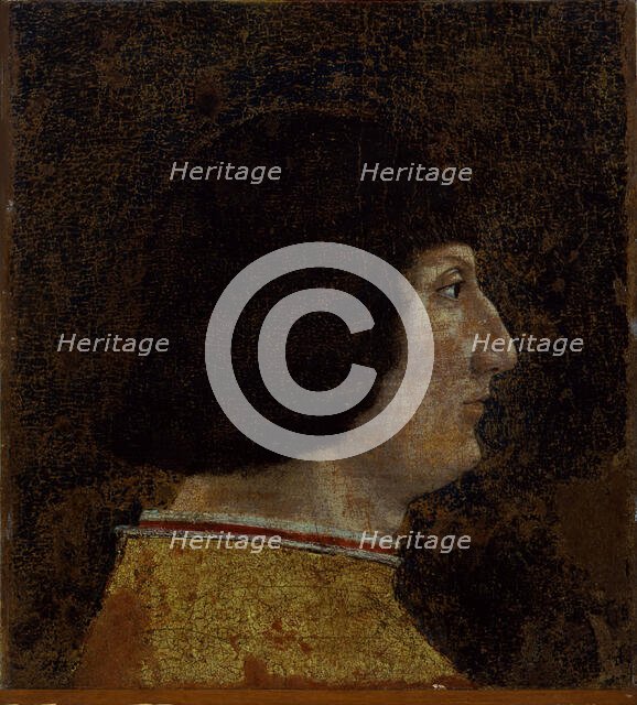 Portrait of Galeazzo Maria Sforza (1444-1476), Duke of Milan , 1474-1476. Creator: Bugatto, Zanetto (active 1458-1476).