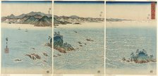 The Whirlpools in Naruto Strait, Awa Province (Awa Naruto no fukei), 1857. Creator: Ando Hiroshige.