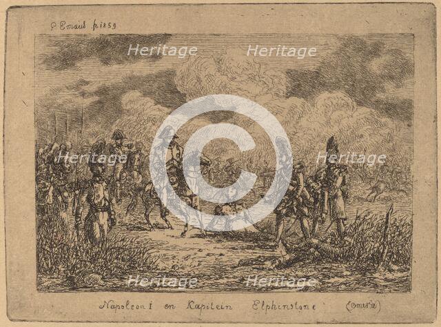 Napoleon I and Captain Elphinstone (Napoleon I et le Capitaine Elphinstone), 1859. Creator: Gerhardus Emaus De Micault.