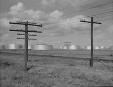 Oil tanks near Midland, western Texas, 1937. Creator: Dorothea Lange.