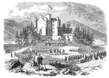 The Gathering of the Highland Clans at Braemar Castle, in the presence of the Prince and..., 1864. Creator: Unknown.
