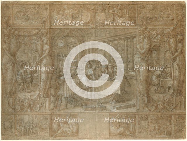 Marriage of Henry II and Catherine de' Medici, The Dowry, c. 1562. Creator: Antoine Caron.