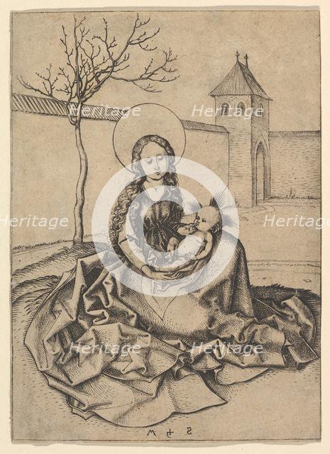 The Madonna and Child in the Courtyard, ca. 1435-1491. Creator: Martin Schongauer.