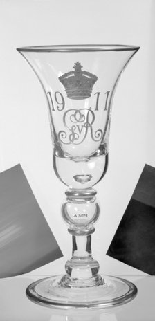 Goblet commemorating the coronation of King George V in 1911. Artist: Unknown
