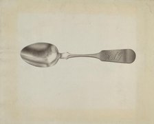 Silver Tablespoon, c. 1939. Creator: Florence Grant Brown.