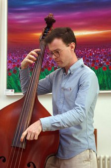 Jack Garside, Sam Braysher Quartet, Clocktower Cafe Jazz Club, Croydon, London, March 2025. Creator: Brian O'Connor.