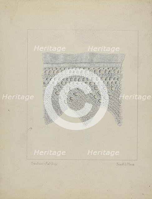 Knitted Lace Edging, c. 1938. Creator: Frank J Mace.