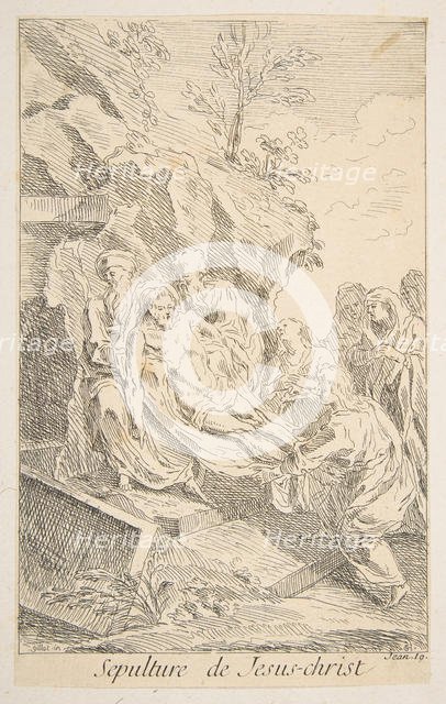Entombment of Christ.n.d. Creators: Claude Gillot, Jacques Gabriel Huquier.