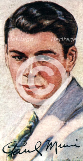 Paul Muni, (1895-1967), Academy Award winning versatile actor, 20th century. Artist: Unknown