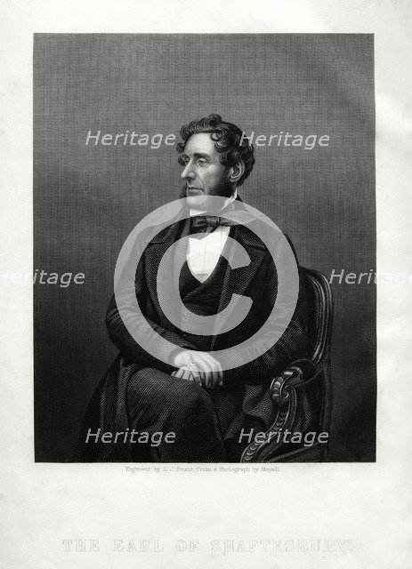 Anthony Ashley Cooper, 7th Earl of Shaftesbury, English philanthropist, c1880.Artist: DJ Pound
