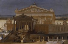 Imaginary view of the Temple of Jupiter Capitolinus, Rome, c1810-1860. Creator: Charles Robert Cockerell.