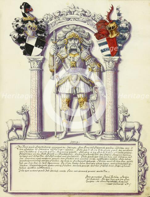 Eitelfriedrich IV Hohenzollern; Chronicle of the Hohenzollern Family, about 1572. Creator: Jorg Ziegler.