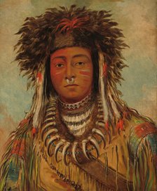 Boy Chief - Ojibbeway, 1843. Creator: George Catlin.