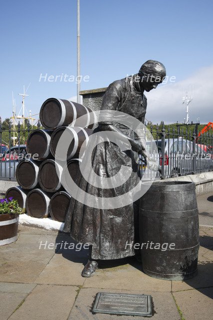 Herring Girl statue, Stornoway harbour, Isle of Lewis, Outer Hebrides, Scotland, 2009.