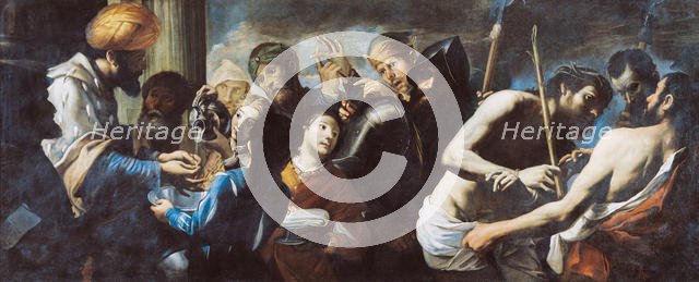 Pilate washes his hands (Christ before Pilate) , c. 1640. Creator: Preti, Gregorio (1603-1672).
