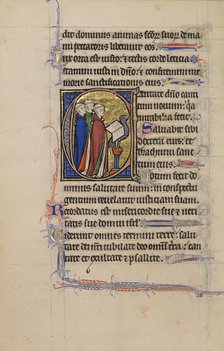 Initial C: Clerics Singing; Wenceslaus Psalter, about 1250-1260. Creator: Unknown.