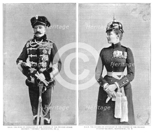''The Duke and Duchess of Connaught in Prussian Military Uniforms', 1890. Creator: Unknown.