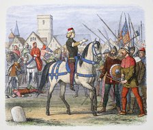 King Richard II meets the rebels at Smithfield, Peasants' Revolt, 1381 (1864).  Artist: James William Edmund Doyle