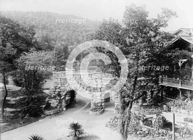Porte cochere, Mohonk Mountain House, Lake Mohonk, N.Y., between 1905 and 1915. Creator: Unknown.