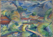 Untitled Landscape, ca. 1918. Creator: Preston Dickinson.